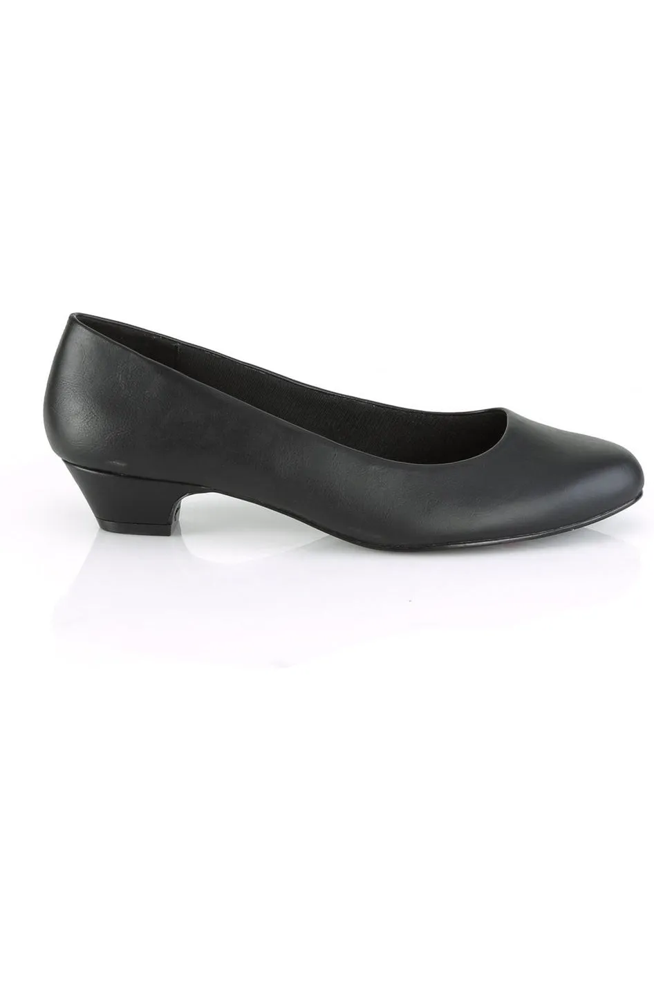 GWEN-01 Pump | Black Faux Leather