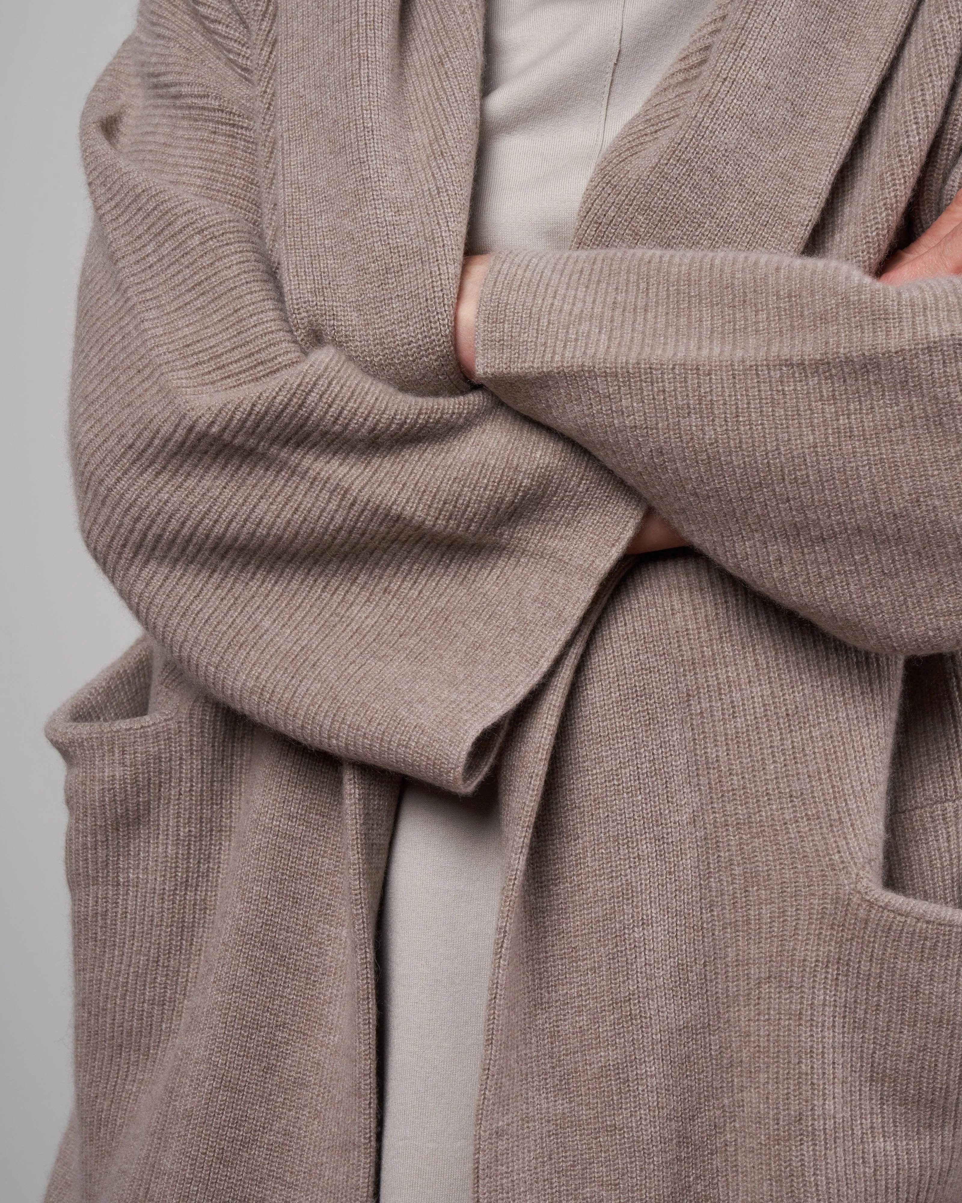 harper cardigan - taupe