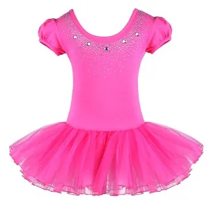 Hot Pink Sparkle Ballet leotard with tutu