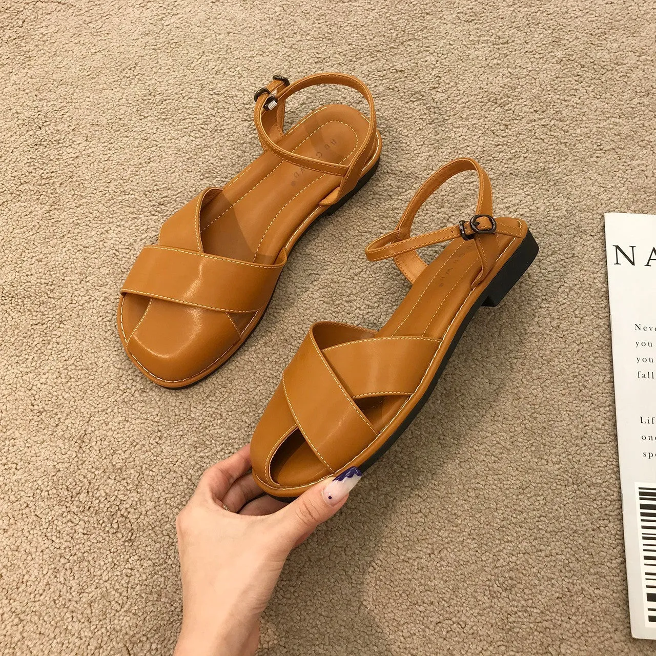 INSTOCK-low-heeled flat-bottomed loafer