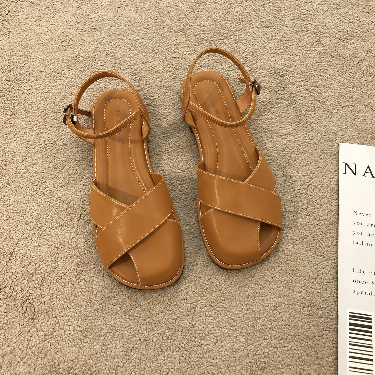 INSTOCK-low-heeled flat-bottomed loafer