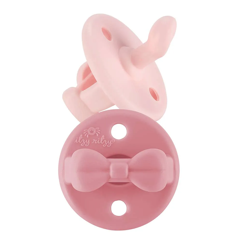 Itzy Ritzy Sweetie Soother Orthodontic Pacifier Set- Pink- FINAL SALE
