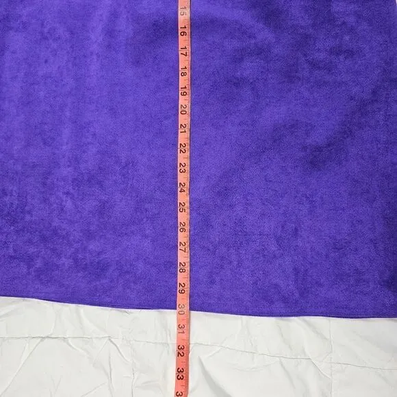 Jacobson's Purple Deadstock VTG Faux Suede USA Made Midi Skirt Women's Size‎ 14