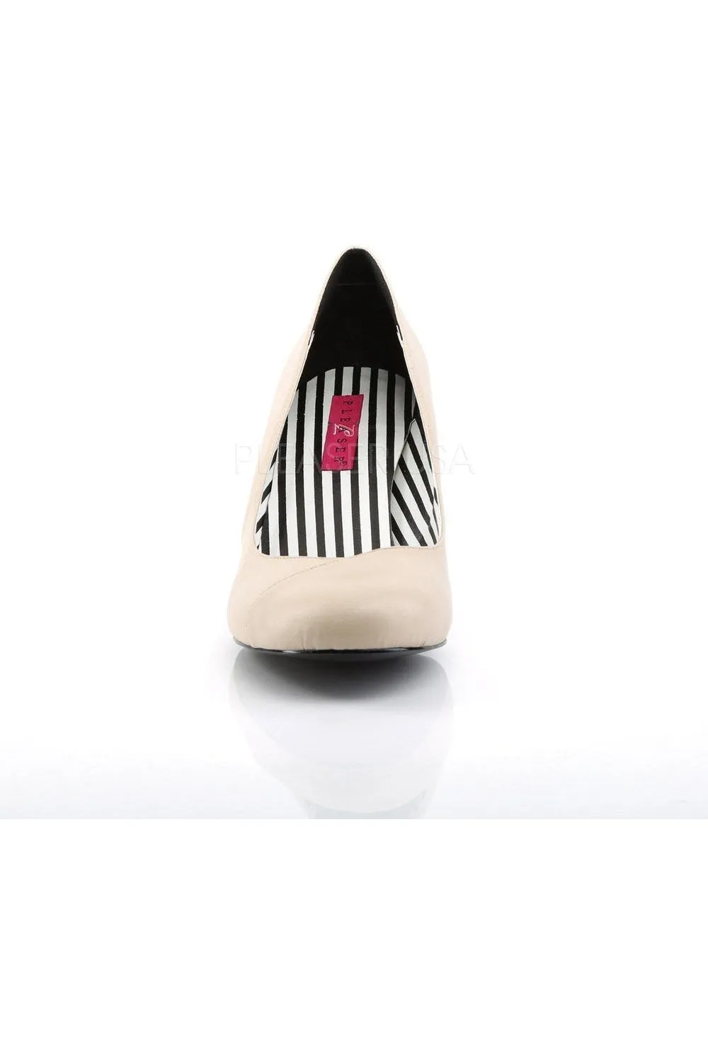 JENNA-01 Pump  | Bone Faux Leather