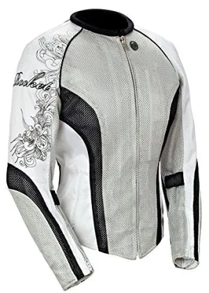 Joe Rocket Cleo 2.2 Women's Jacket White/Black/Silver XS JOEROCKET1250-0601