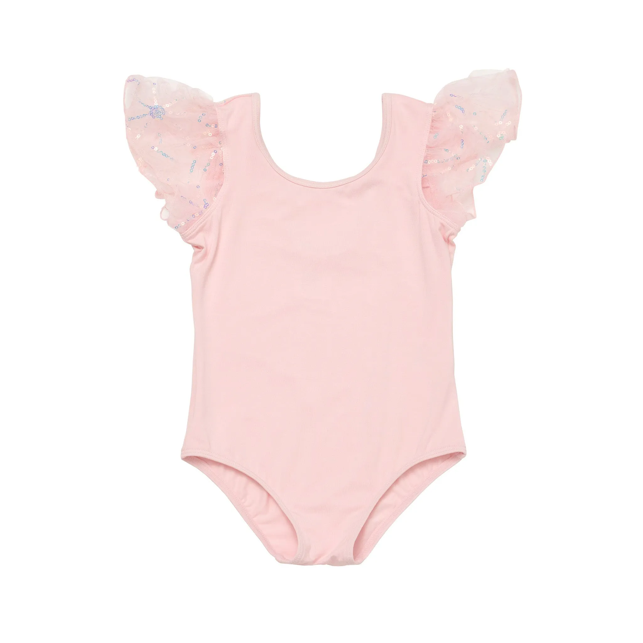 Julip: Sequin Flower Flutter Sleeve Leotard