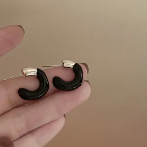 Just Lil Things  Black Pin Earrings jlt11500