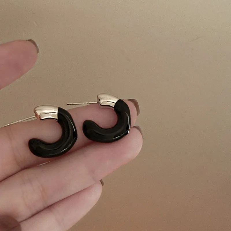 Just Lil Things  Black Pin Earrings jlt11500