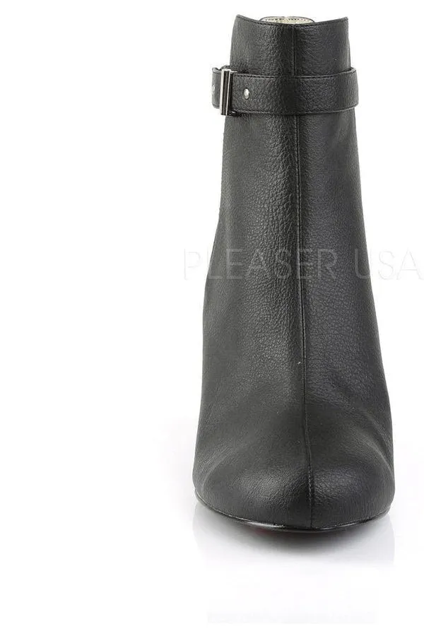 KIMBERLY-102 Ankle Boot | Black Faux Leather