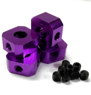 L11494PK 1/5 Scale 17mm x 9.5mm Drive Square Wheel Hub Aluminium Alloy Pink x4