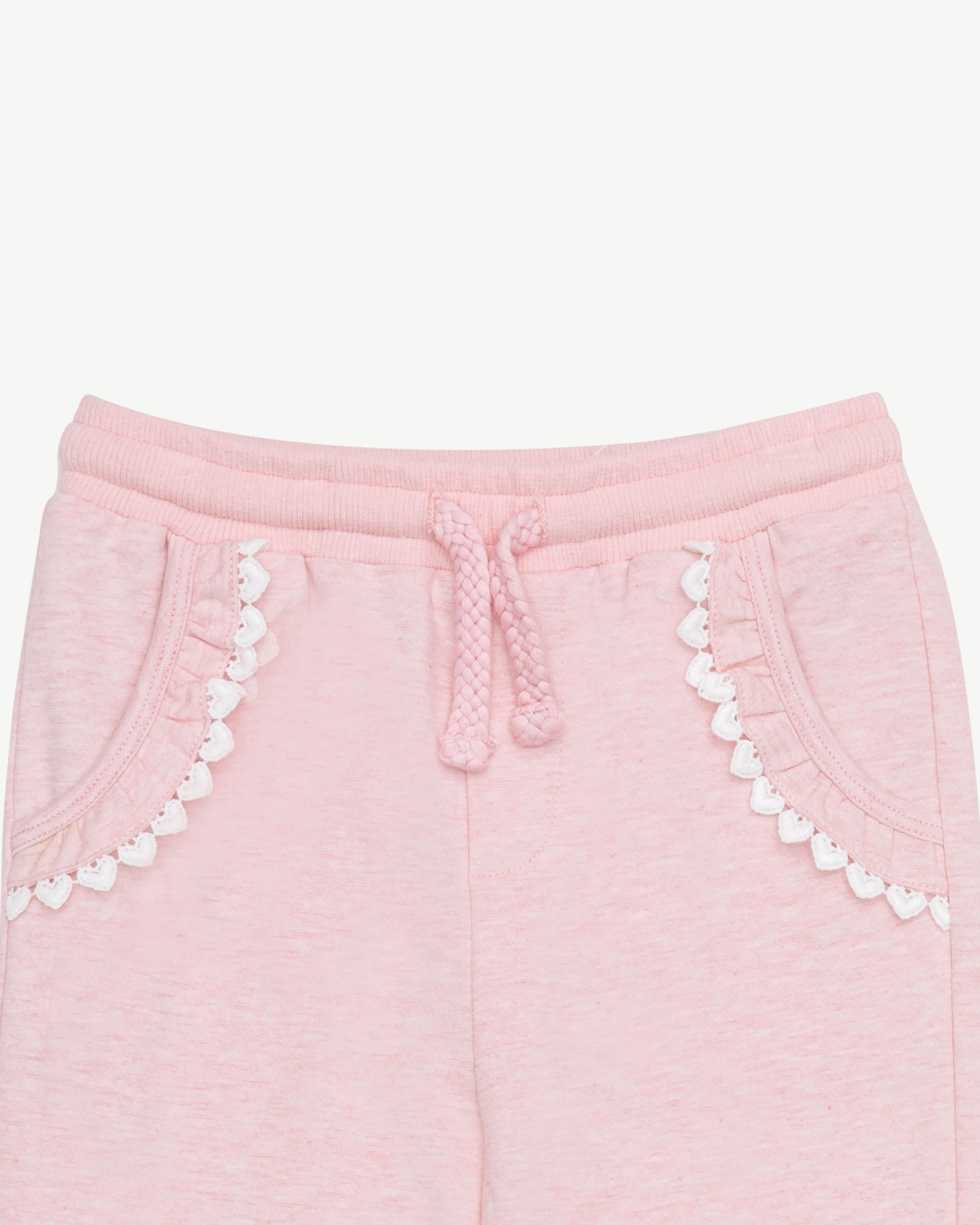 Lacy Pocket Pants (Pack of 2, Ballet Pink & Grey)