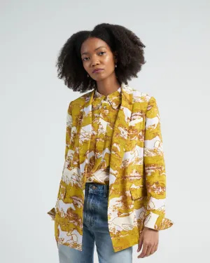 lang blazer - chartreuse