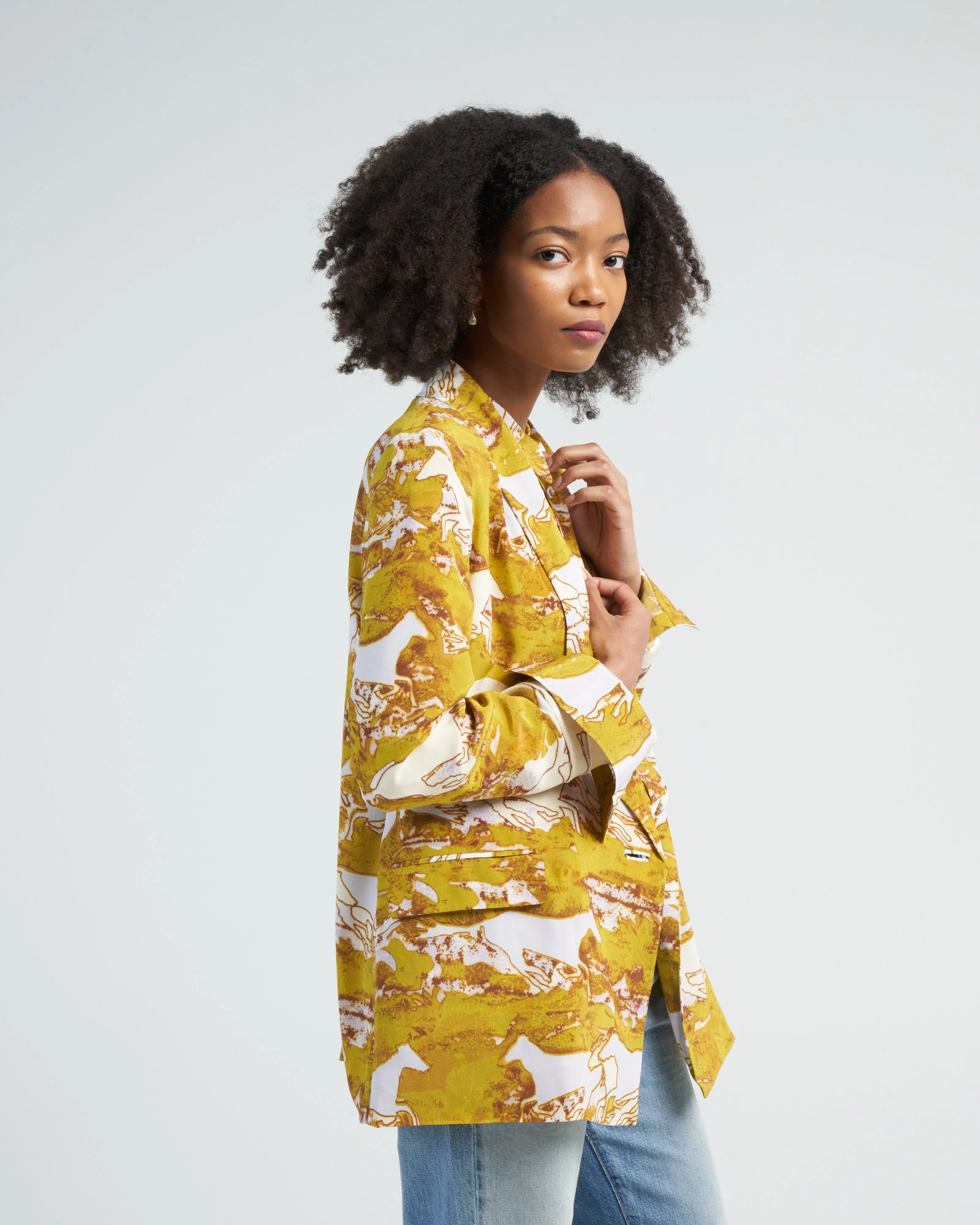 lang blazer - chartreuse