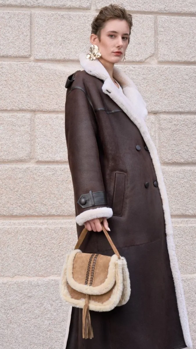 Laura Women’s Shearling Bag - Camel