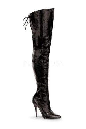 LEGEND-8899 Thigh Boot  | Black Genuine Leather
