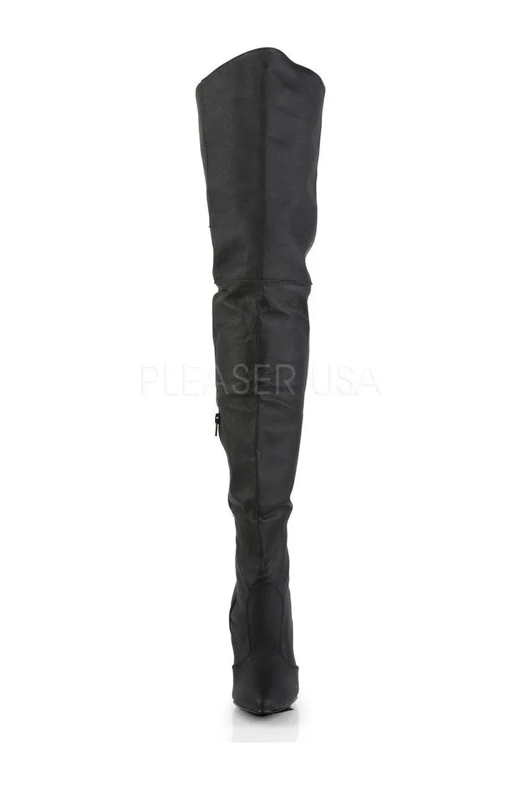 LEGEND-8899 Thigh Boot  | Black Genuine Leather