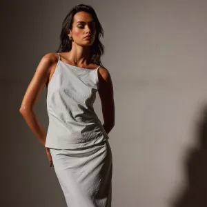 Lightweight Matte Sateen Cami -  Frost