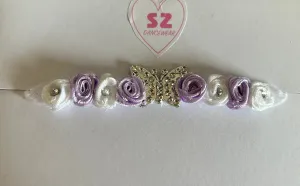 Lilac & White Butterfly Bunwrap