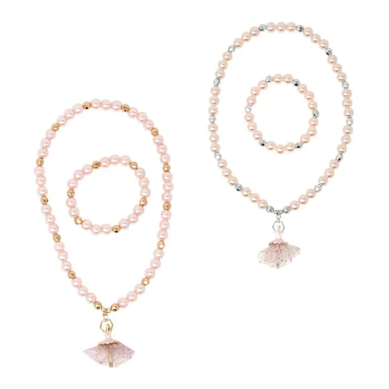 Little Ballet Dancer Necklace & Bracelet Set