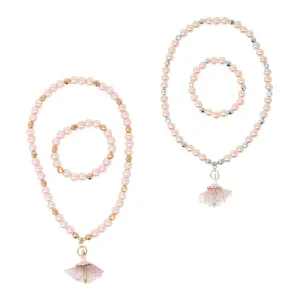 Little Ballet Dancer Necklace & Bracelet Set