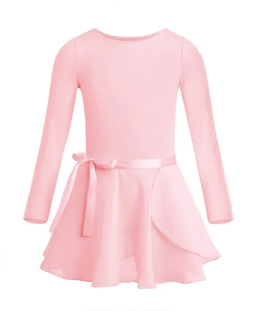 Longsleeve Ballet Leotard with Tied Skirt