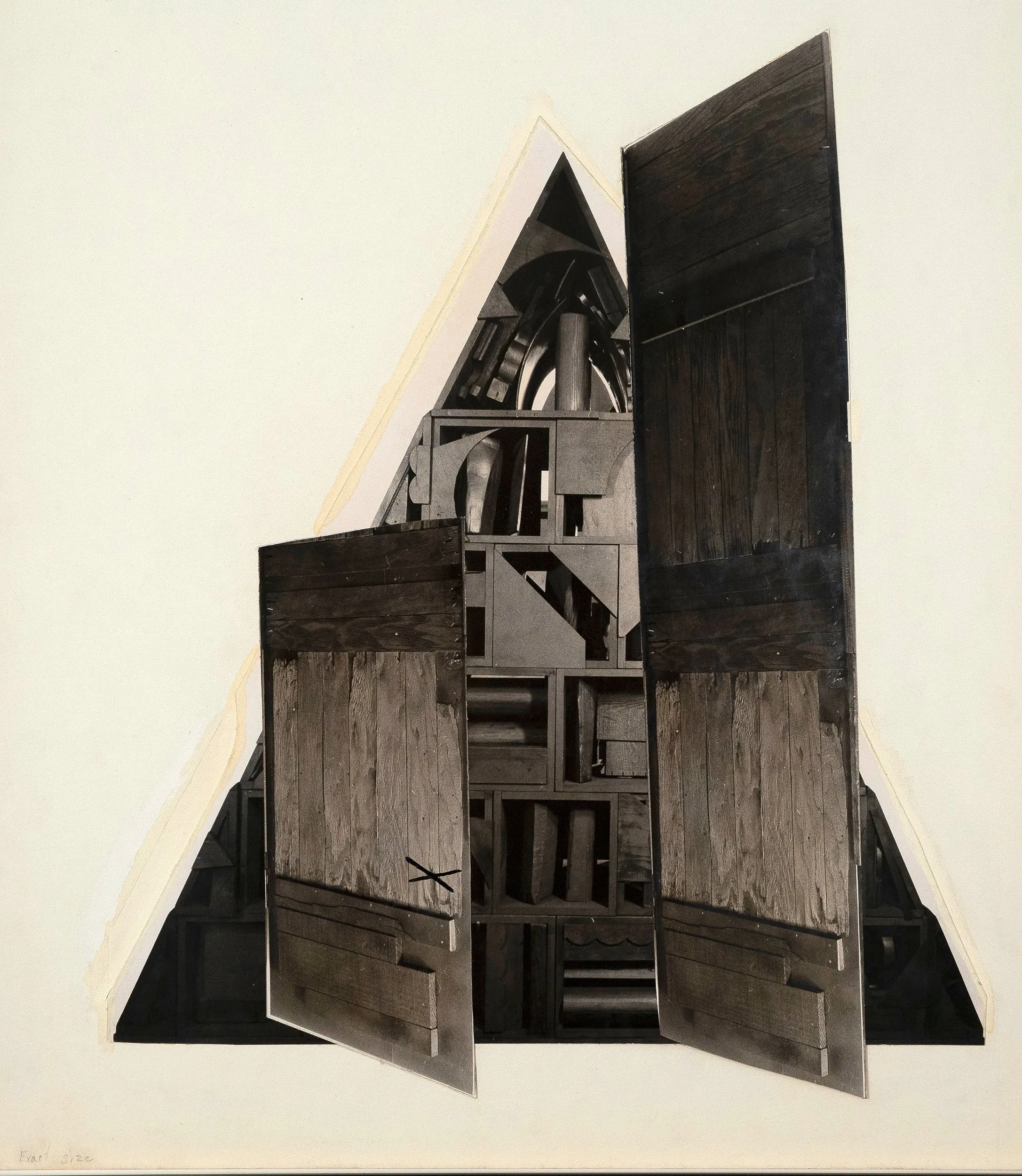 LOUISE NEVELSON "BY THE LAKE" WORKING COLLAGE, 1966