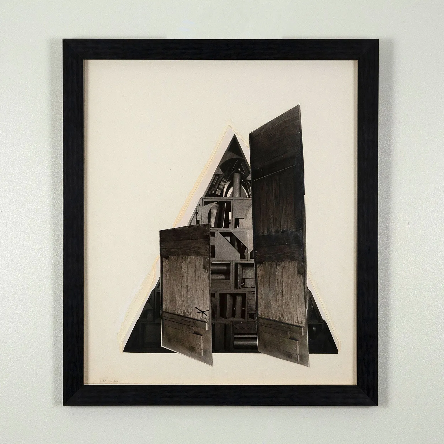 LOUISE NEVELSON "BY THE LAKE" WORKING COLLAGE, 1966