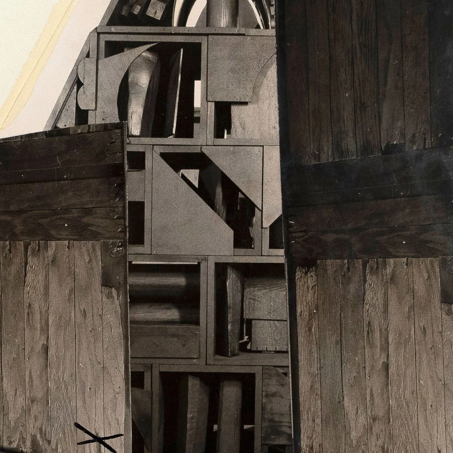 LOUISE NEVELSON "BY THE LAKE" WORKING COLLAGE, 1966