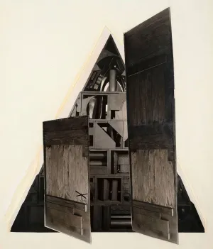 LOUISE NEVELSON "BY THE LAKE" WORKING COLLAGE, 1966