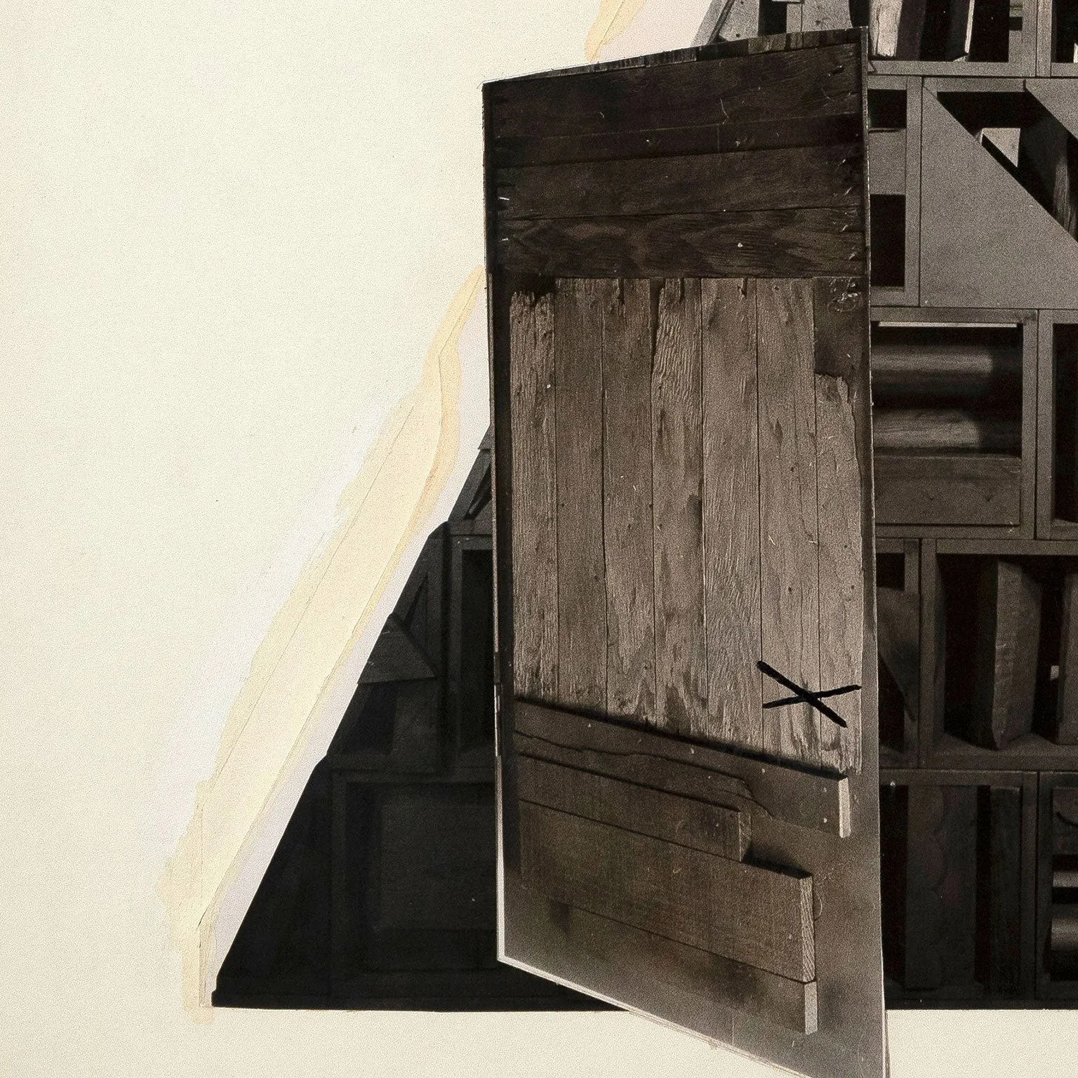 LOUISE NEVELSON "BY THE LAKE" WORKING COLLAGE, 1966