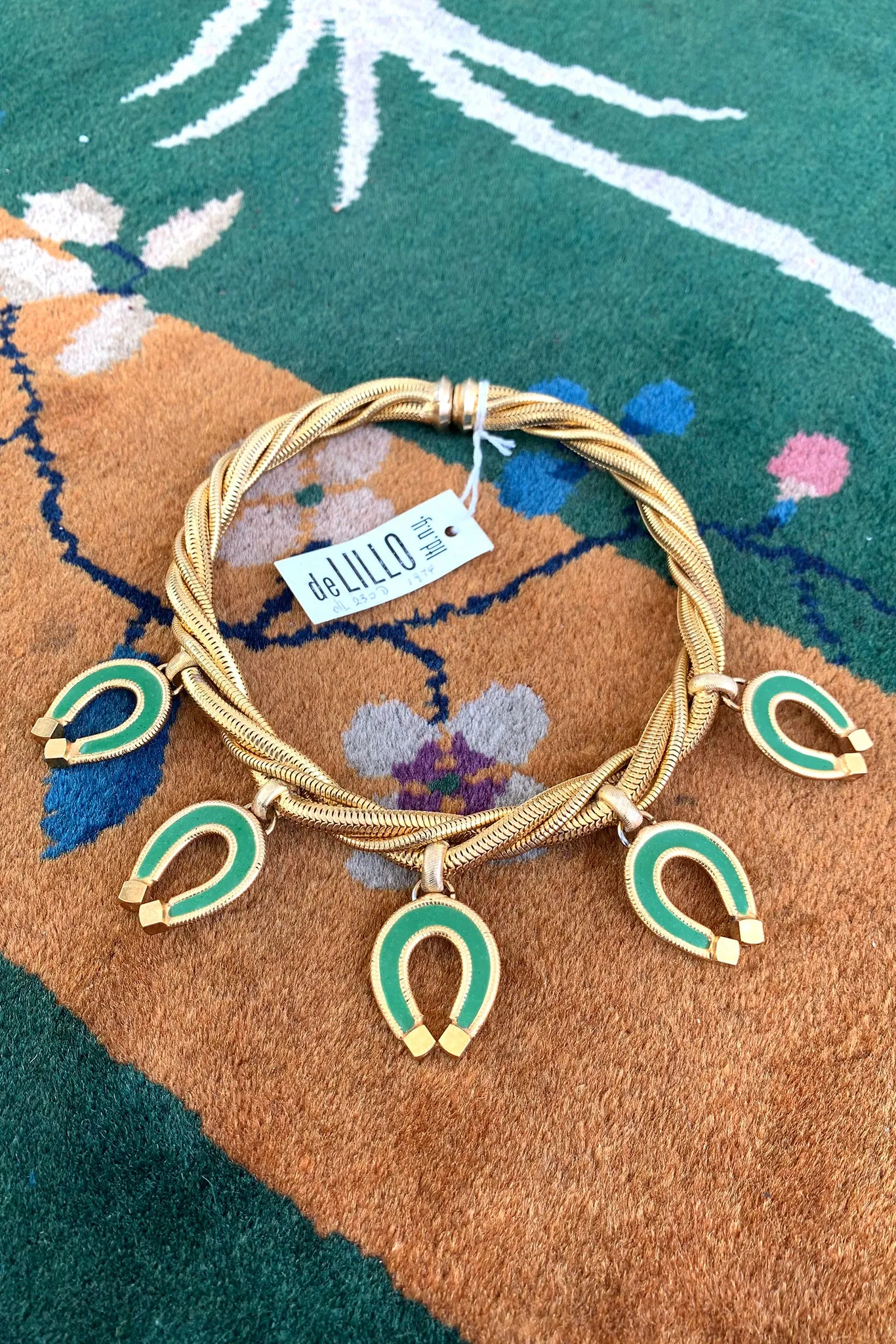 Lucky Horseshoe Charm Collar