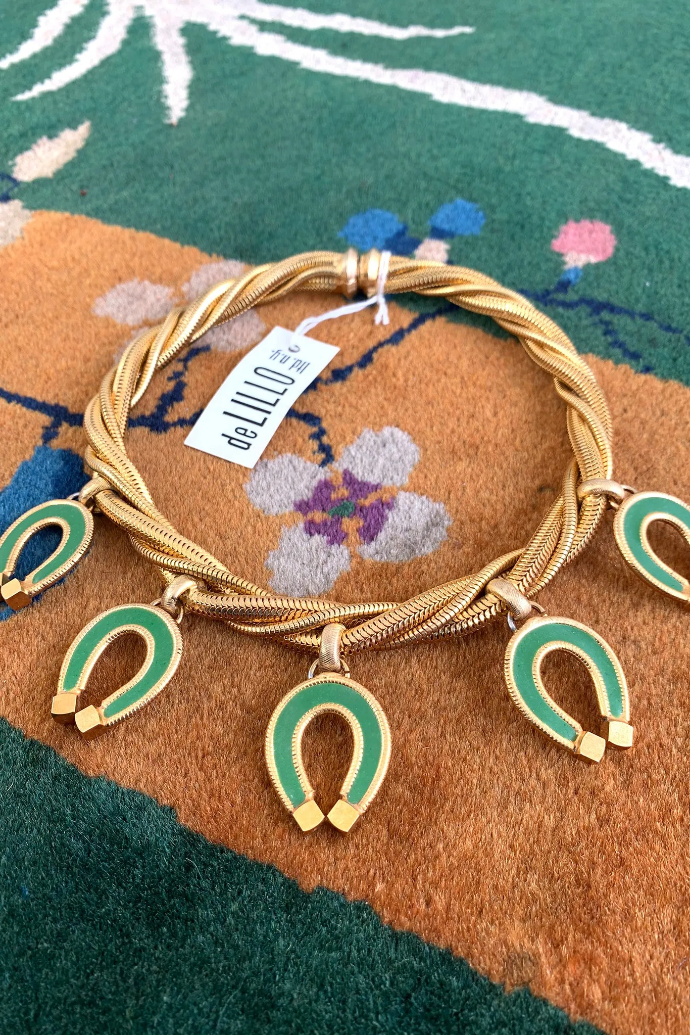 Lucky Horseshoe Charm Collar