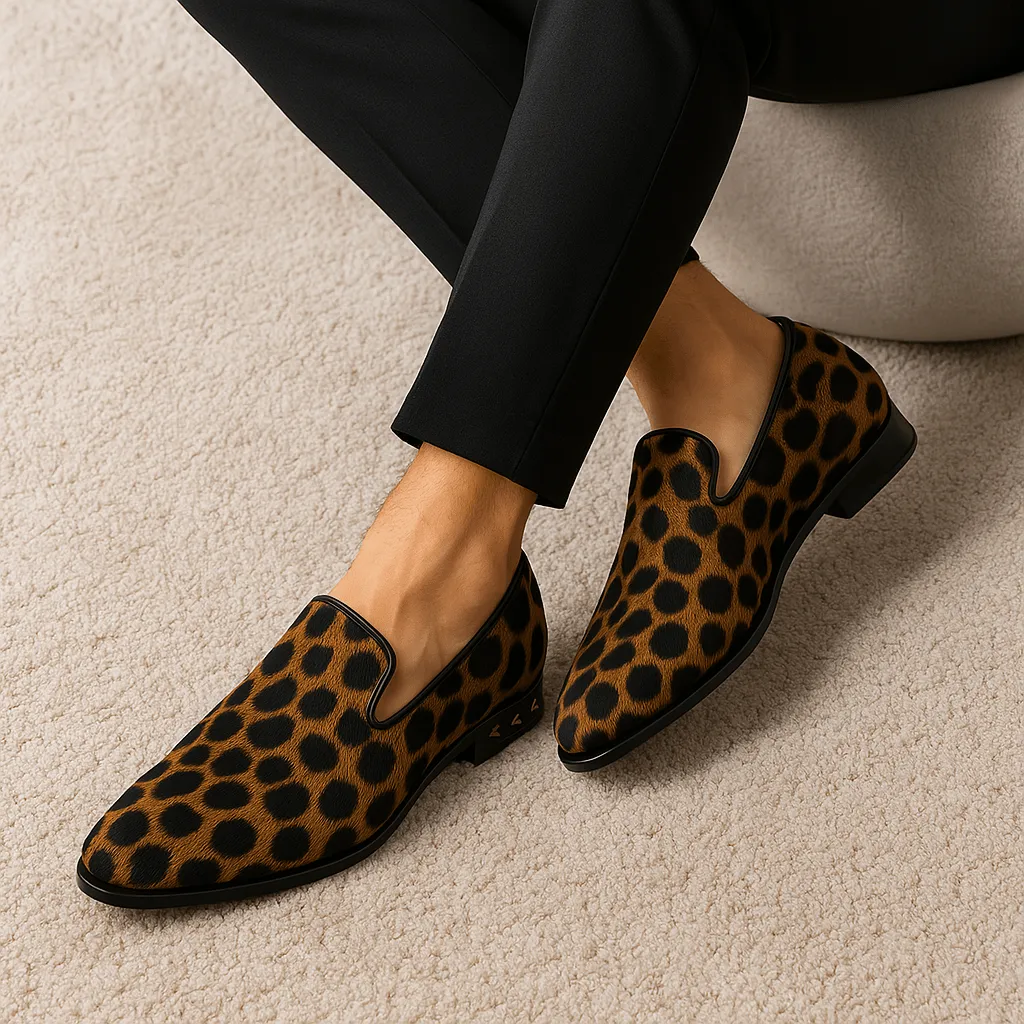 LumiNovi | The Leopard Slip-On Loafers