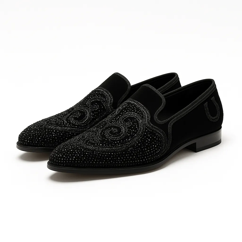 LumiNovi | The Spiked Heel Loafers