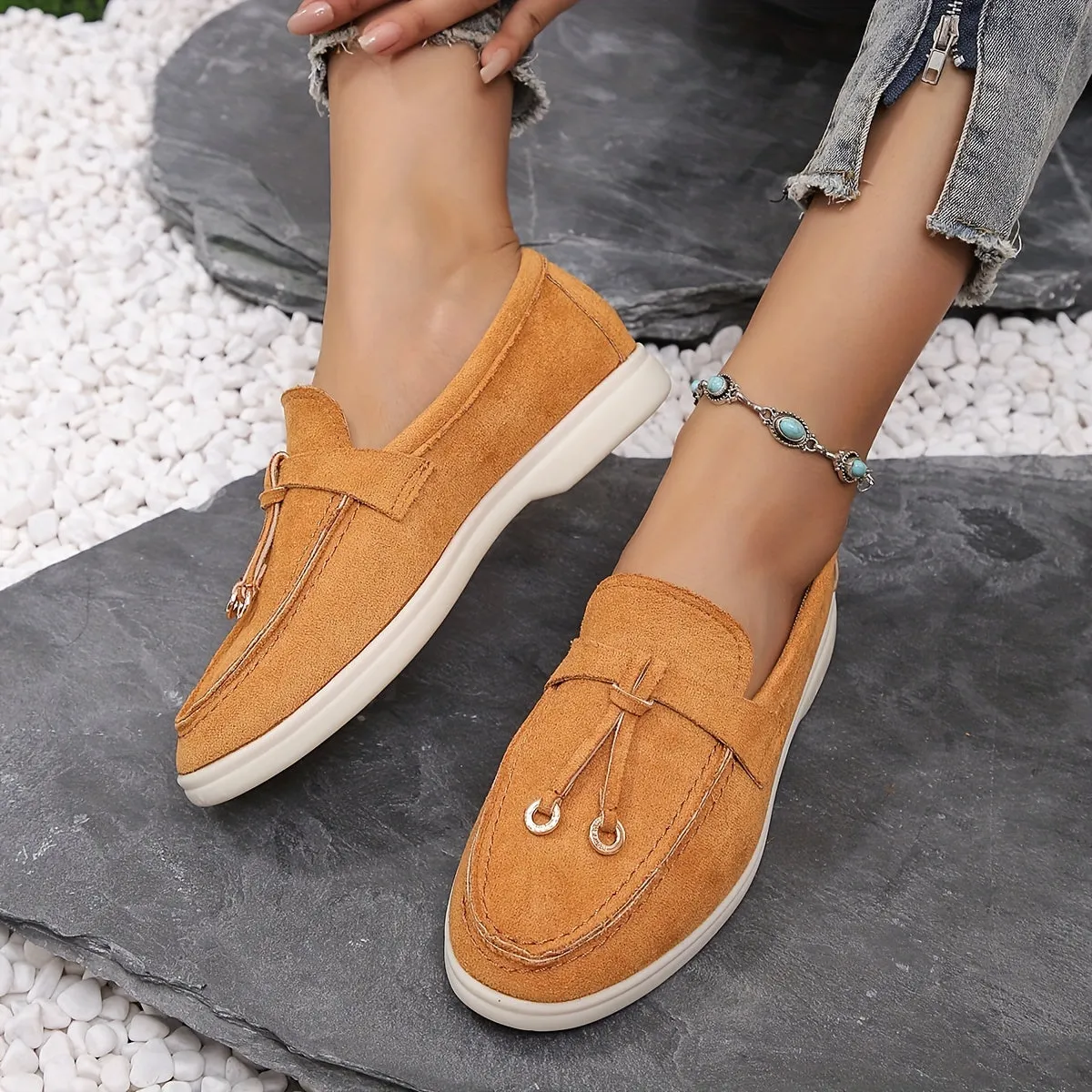 Luxe Bella™ | Women's Comfortable Slip-On Loafers | Soft Suede, Cushioned Insole & Easy Wear Design
