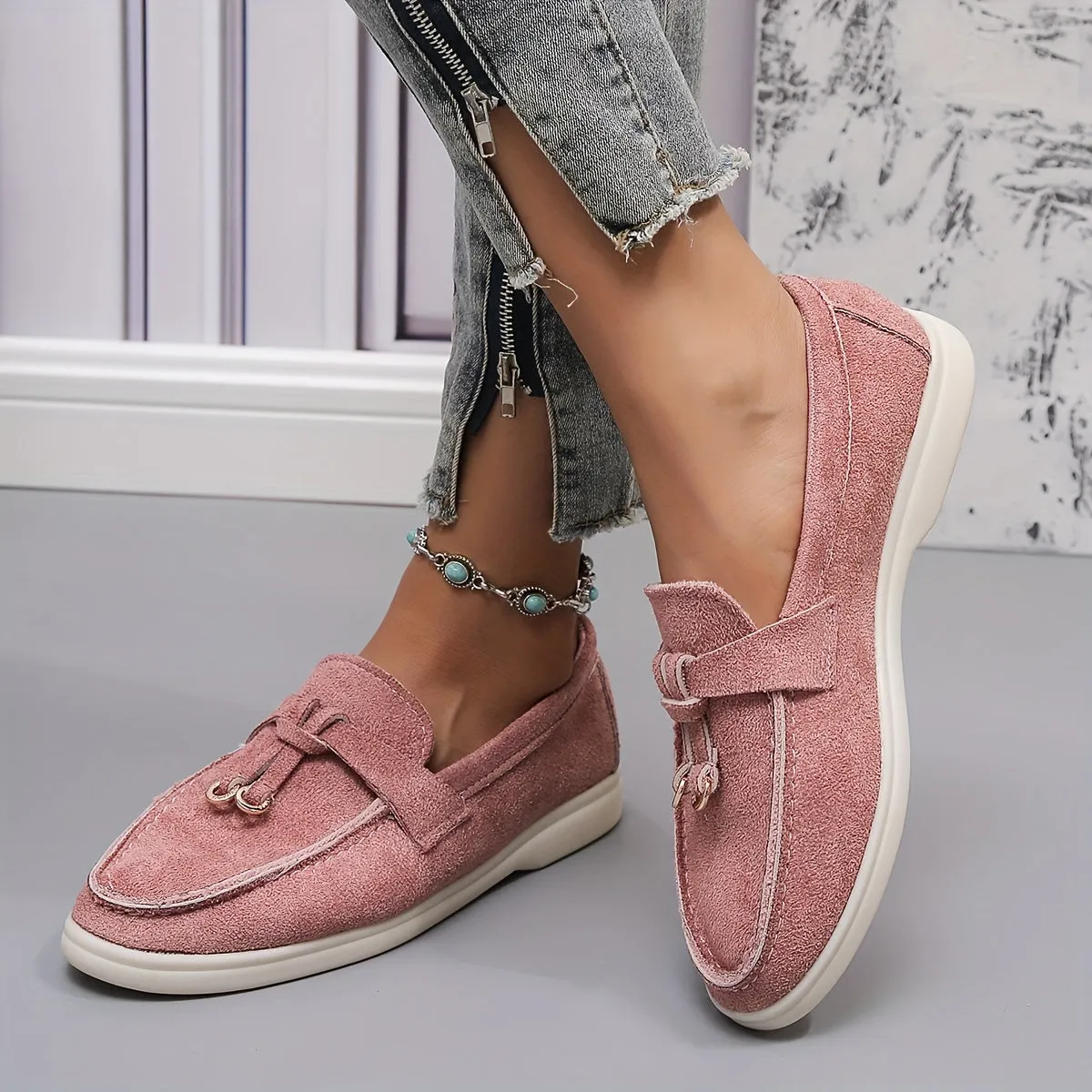 Luxe Bella™ | Women's Comfortable Slip-On Loafers | Soft Suede, Cushioned Insole & Easy Wear Design