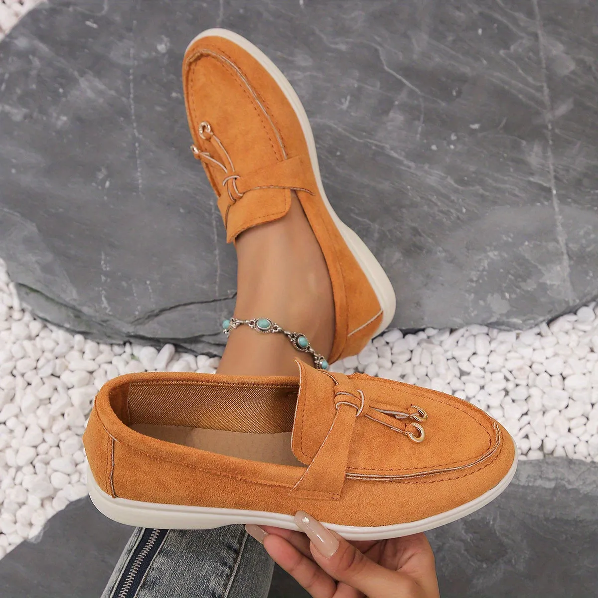 Luxe Bella™ | Women's Comfortable Slip-On Loafers | Soft Suede, Cushioned Insole & Easy Wear Design