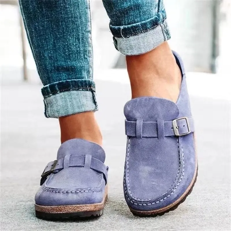 LuxeStride™ | Women's Black Leather Loafers | Genuine Leather, Slip-On Design & Cushioned Insole