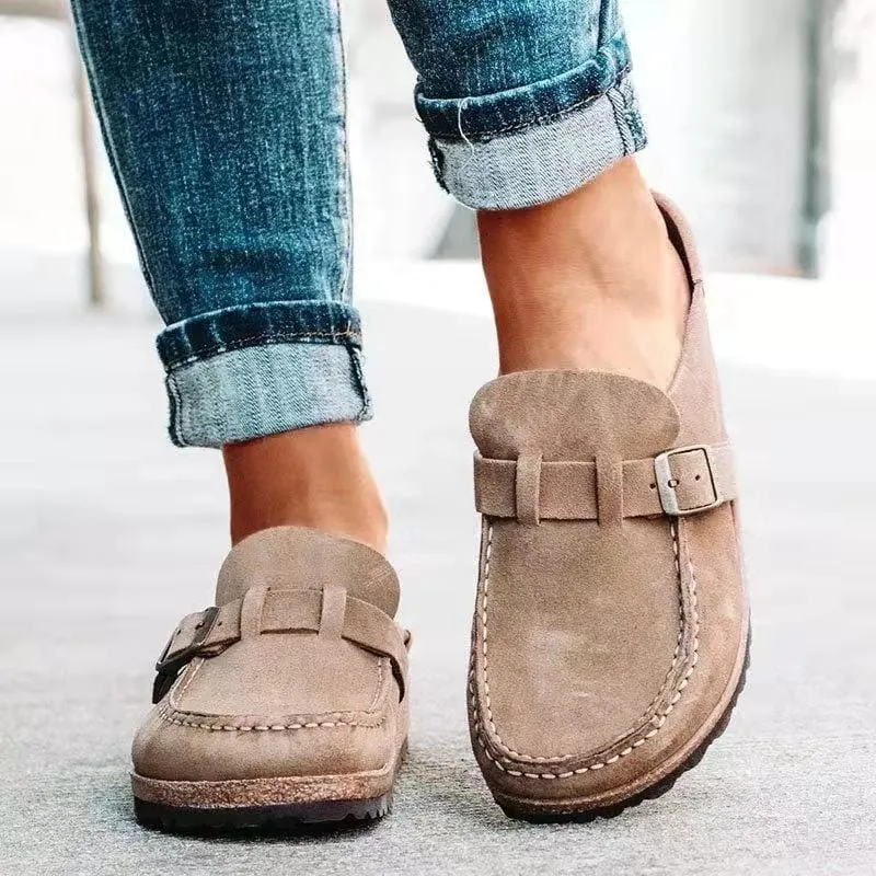 LuxeStride™ | Women's Black Leather Loafers | Genuine Leather, Slip-On Design & Cushioned Insole