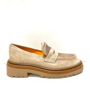 Mara Bini Renna Loafer in Beige Suede