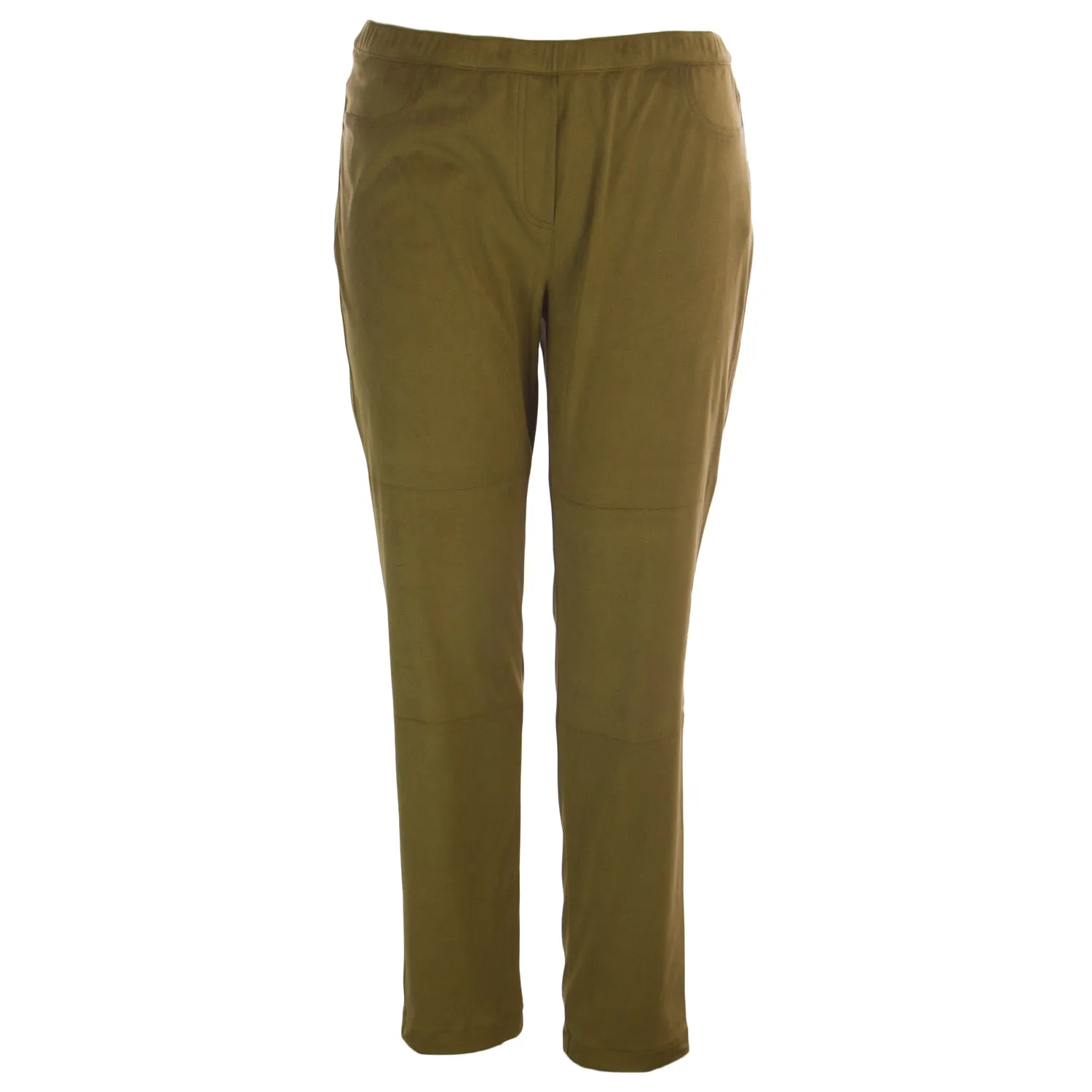 MARINA RINALDI Women's Brown Obelisco Suede Jeggings $275 NWT