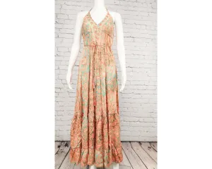 Maxi Boho Ruffle Dress /Goddess Dress/Bohemian Maxi Dress/Gypsy Sundress/Open Back Dress/Women's Clothing/ Party Wear