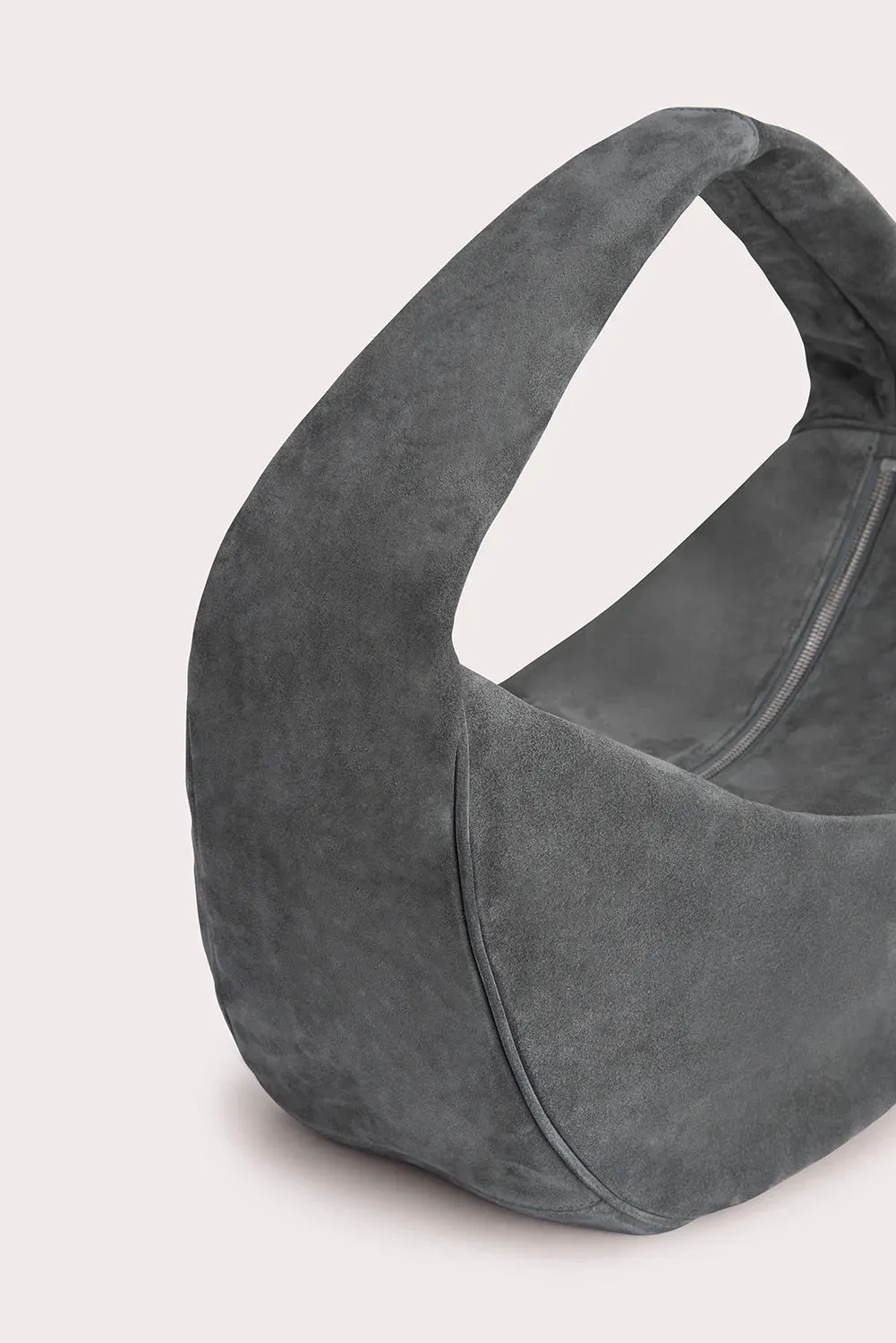 Maxi Cush Cement Suede Bag