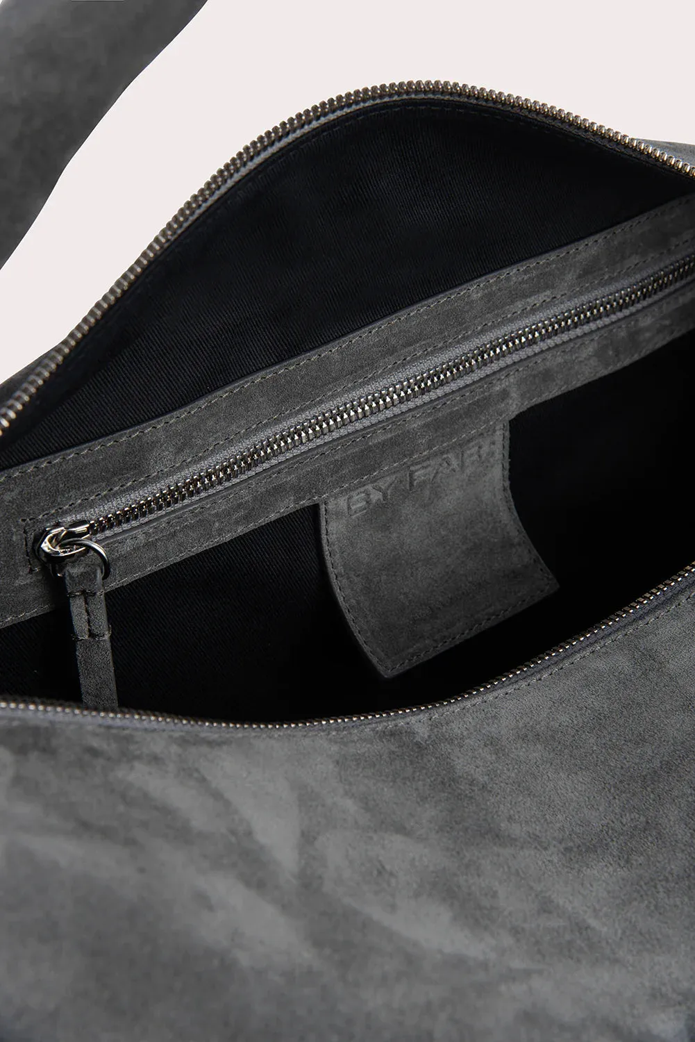 Maxi Cush Cement Suede Bag