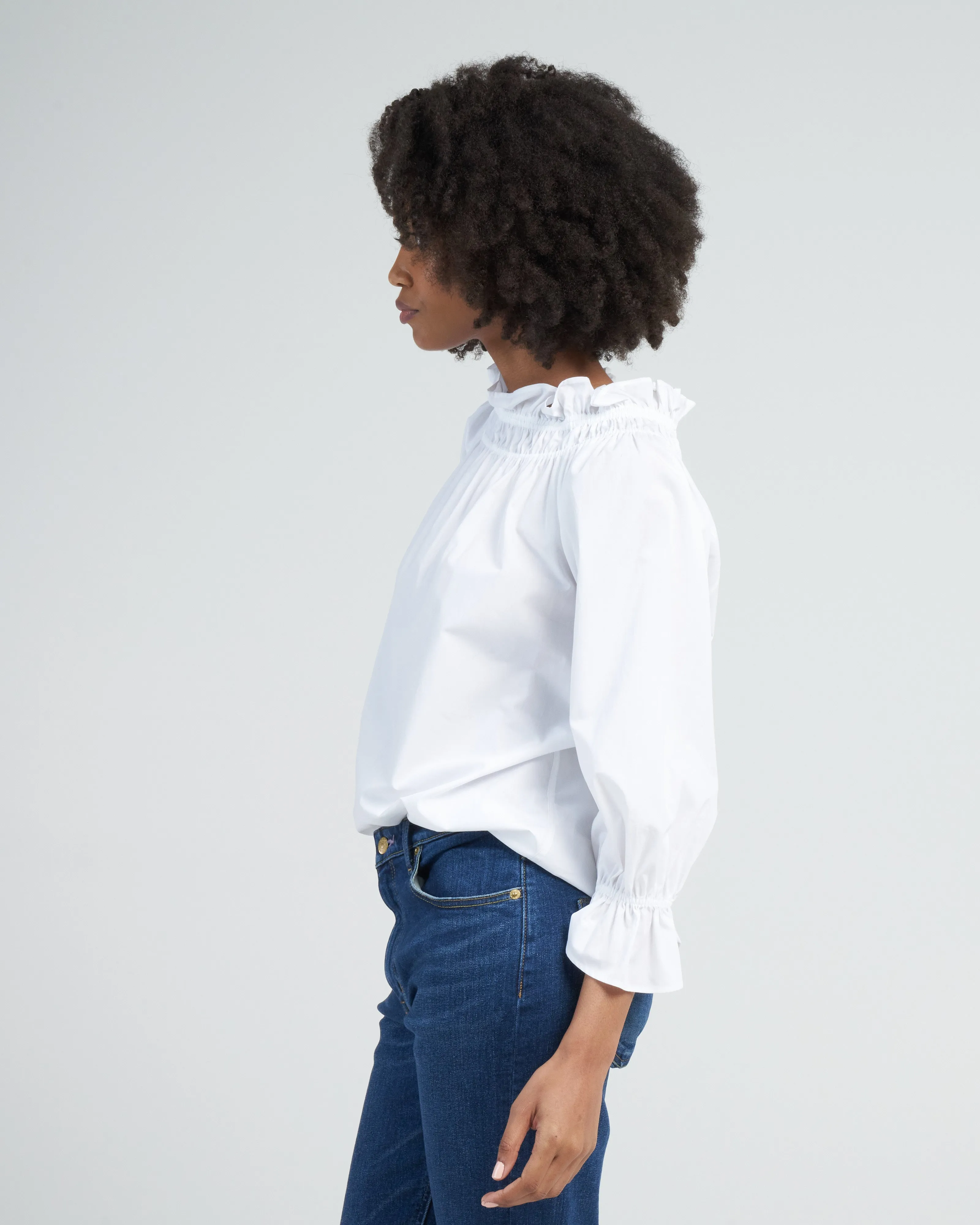 memoir 3 raglan sleeve pullover - white