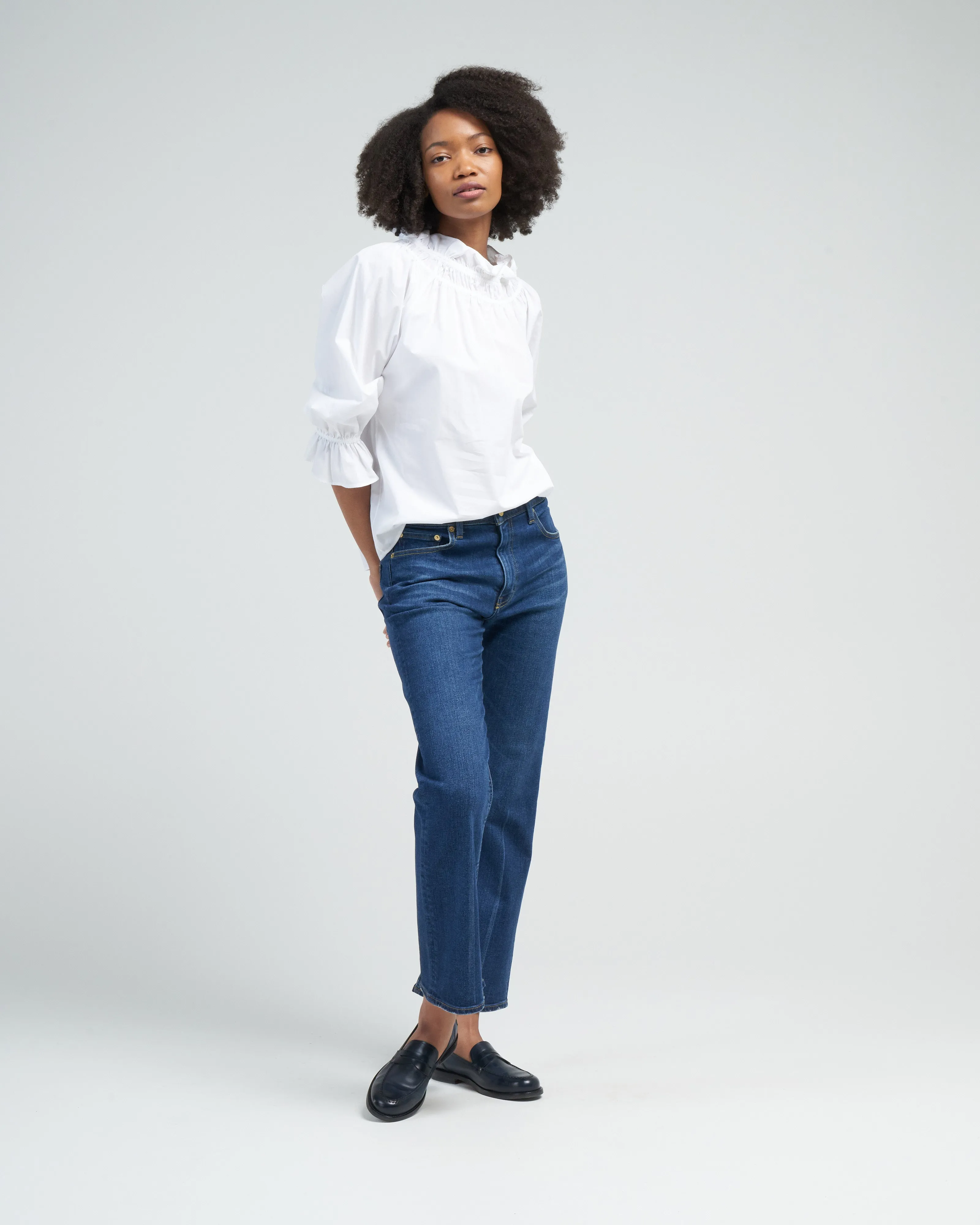 memoir 3 raglan sleeve pullover - white