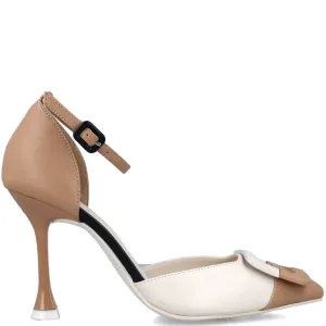 Menbur Nude & Cream Stiletto Shoes