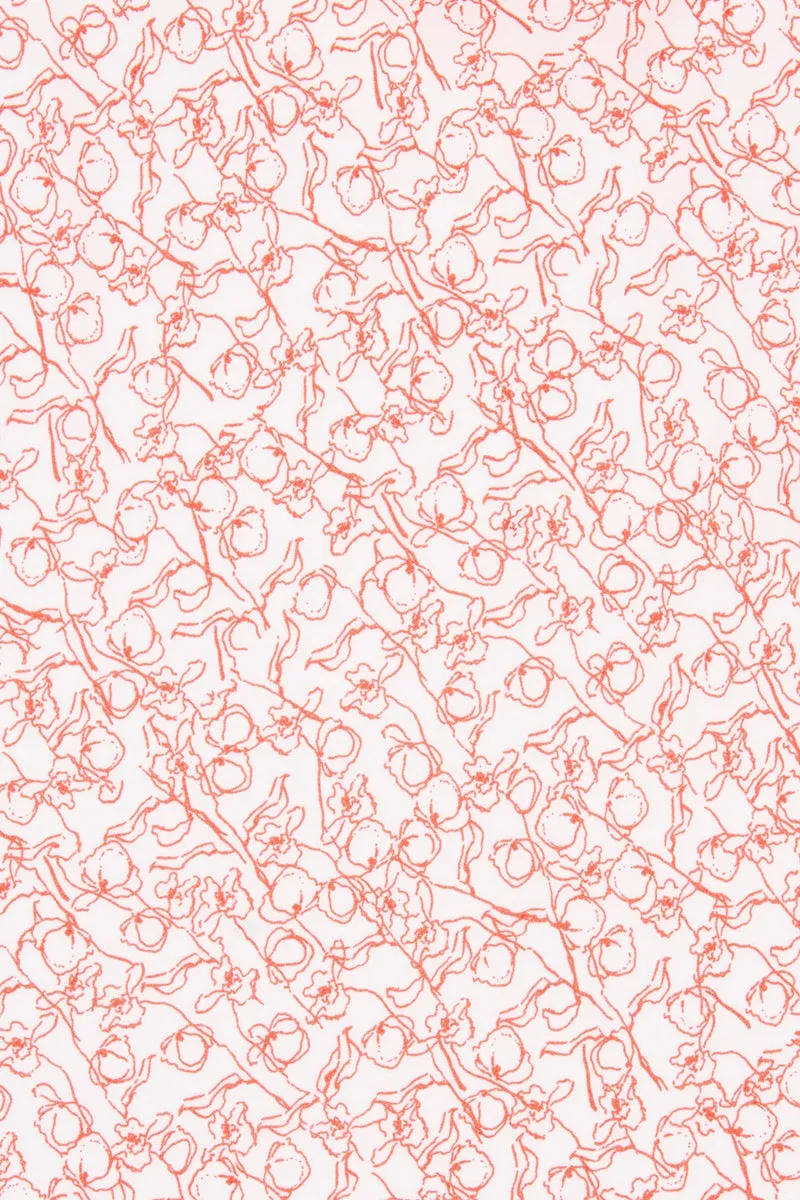 Menton Midi Dress | Micro Calla Vermillion
