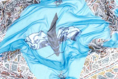 Mith Blue Azure Modal Scarf