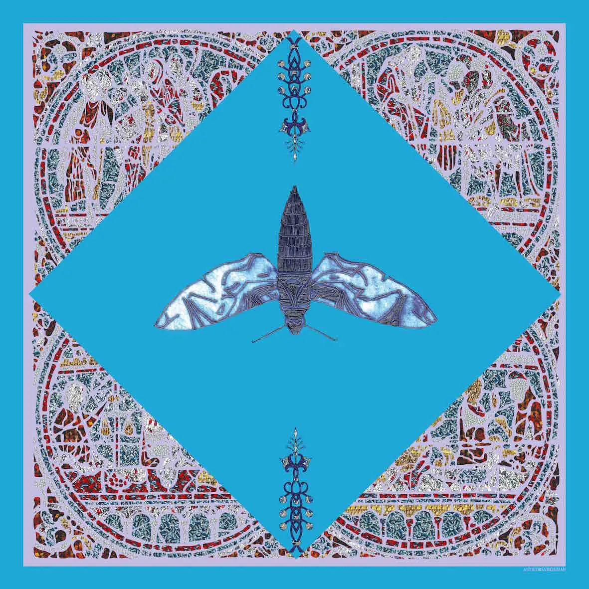 Mith Turquoise Silk Chiffon Scarf